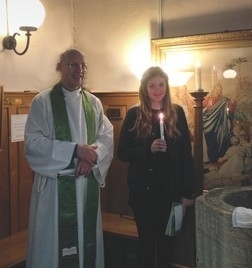 An adult baptism