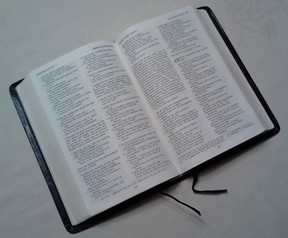 An open Bible
